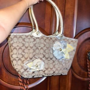 Barley used coach flower bag